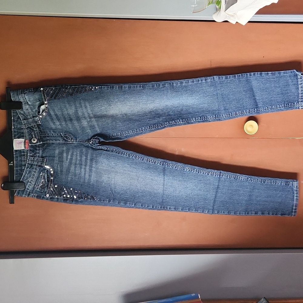 Canon River Blues, Size 14, Skinny Stonewash Blue Jeans